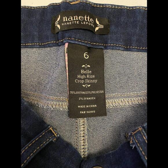 Nanette Lepore “BELLE” High Rise Flawless Skinny Crop Stretch SZ 6 WOMENS NWT - Picture 8 of 10